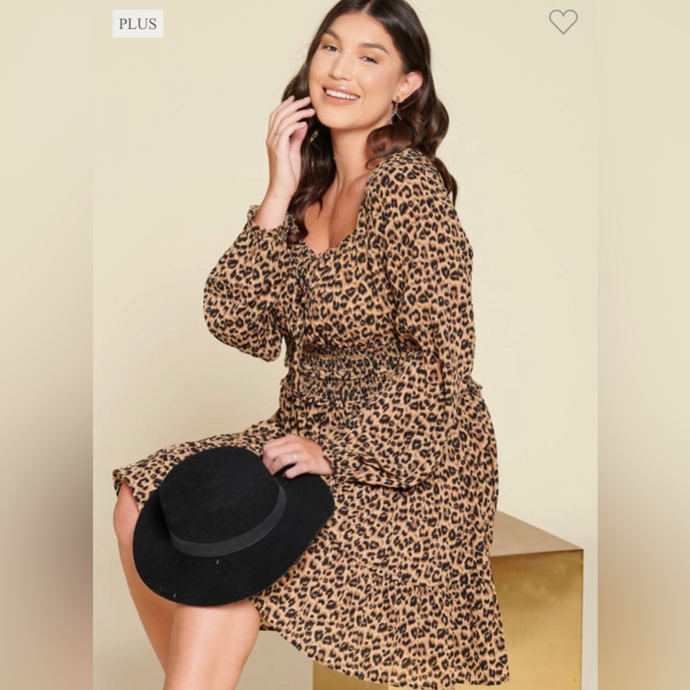 Leopard Baby doll dress
